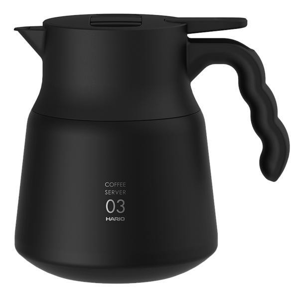 Hario V60 Insulated Stainless Steel Server PLUS 800 Black VHSN-80-B