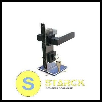 Door handle Starck minimalis solid heavy duty black handle pintu kayu