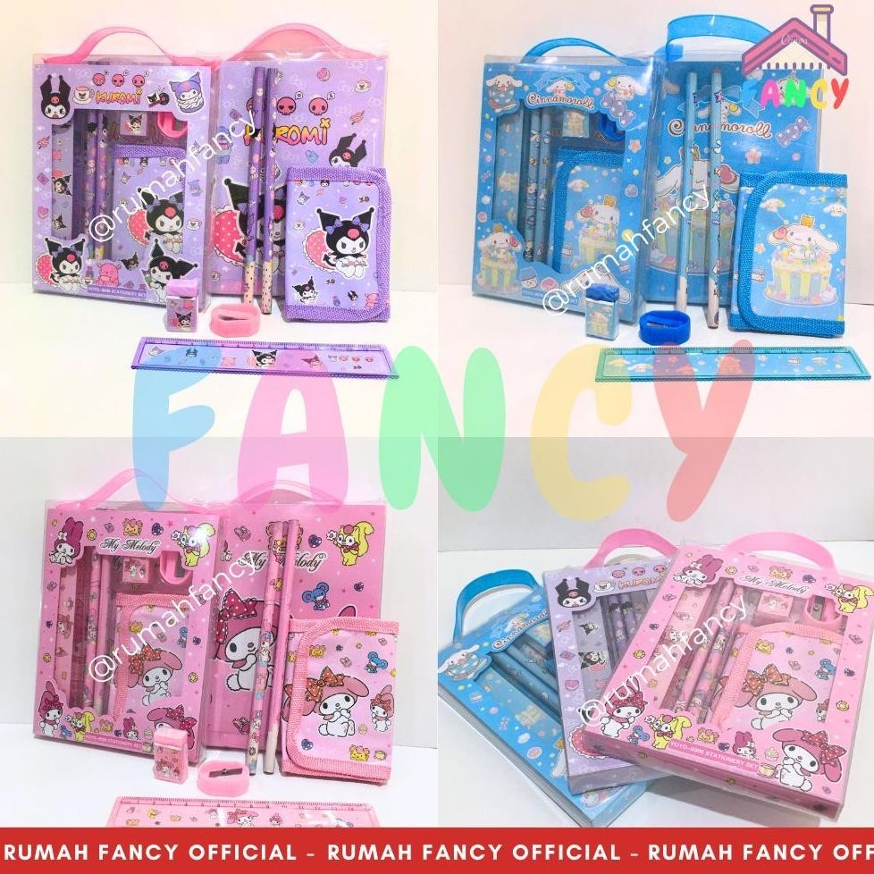 

[FREE PACKING DUS] Paket Alat Tulis/ Study Set Fancy Jinjing YOYO 8006 Animal Sea / Dino Jungle / Astronout DiM