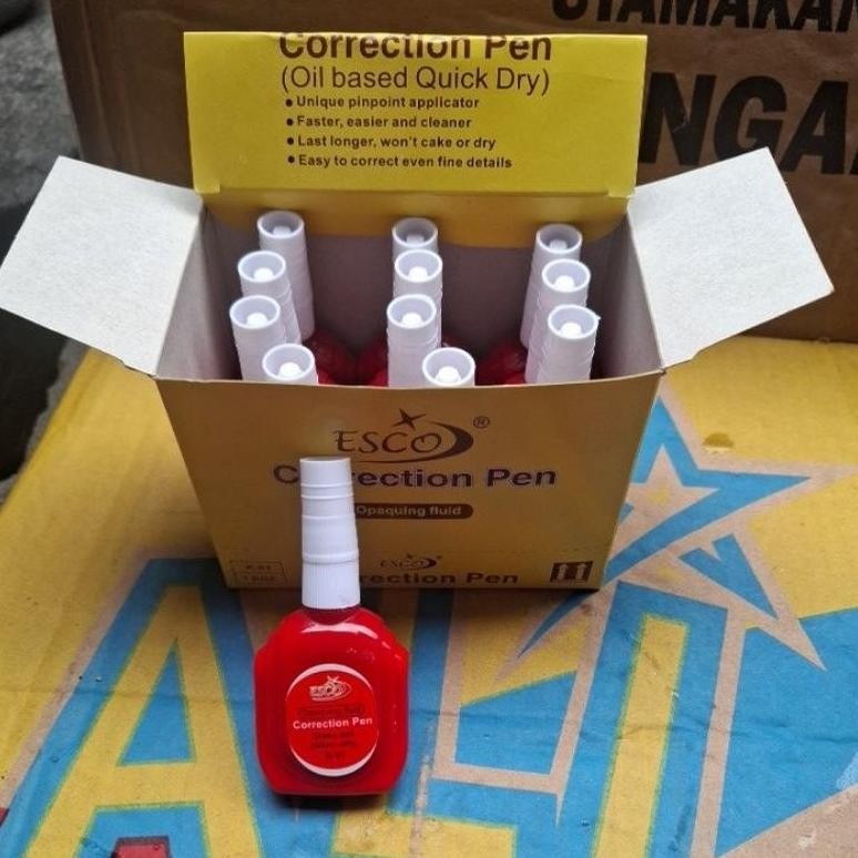 

Correction Pen Tipx botol cair esco 1box 12pc DiM