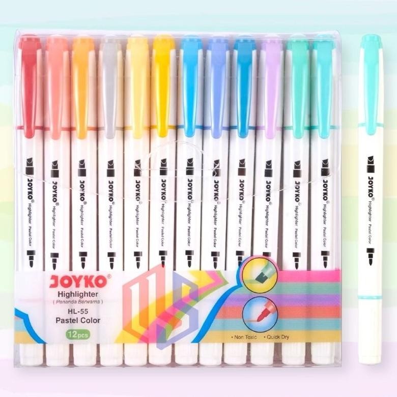 

Highlighter/Penanda Joyko Pastel 12 Warna (1 Set) HL-55 DiM