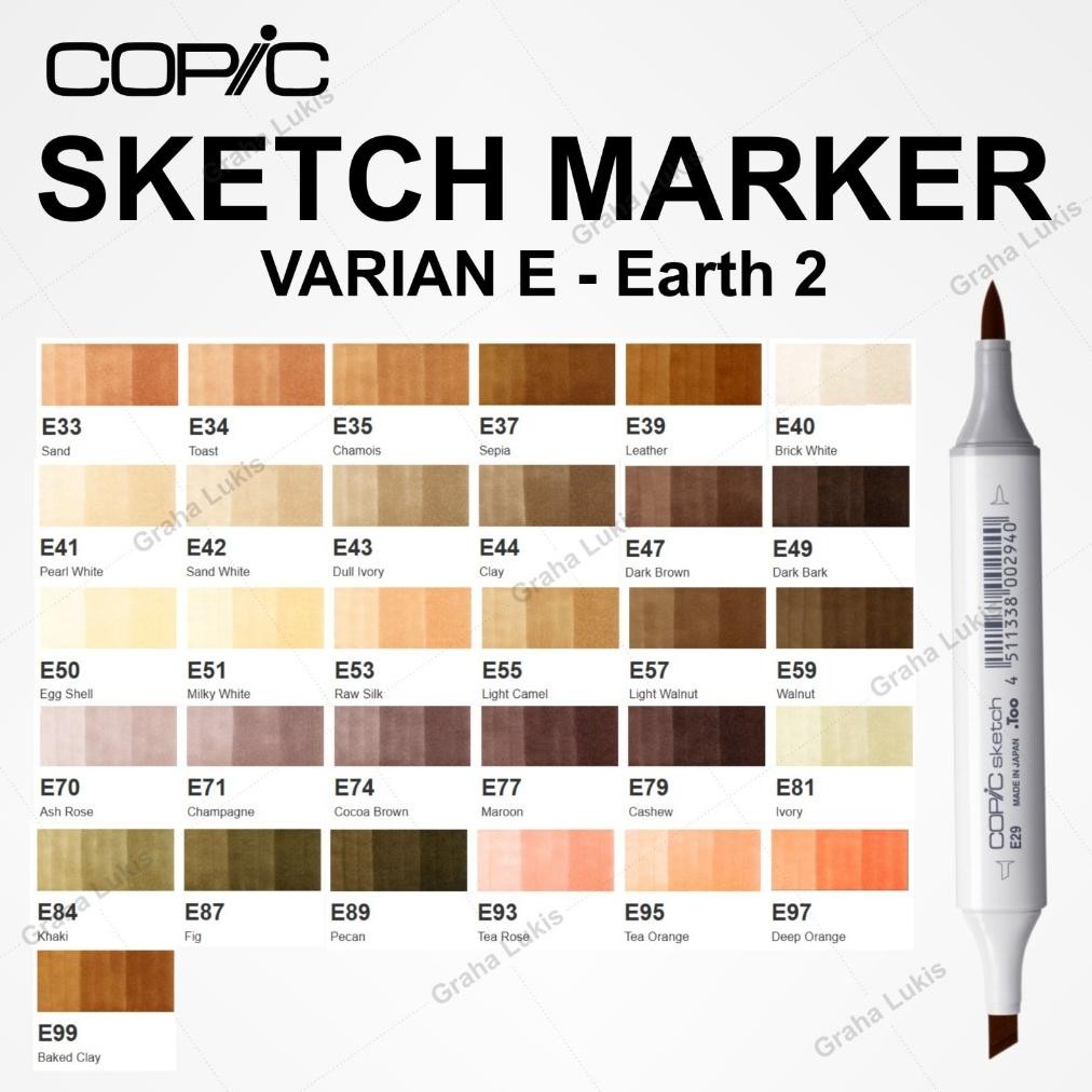 

COPIC SKETCH MARKER VARIAN E - Earth 2 DiM