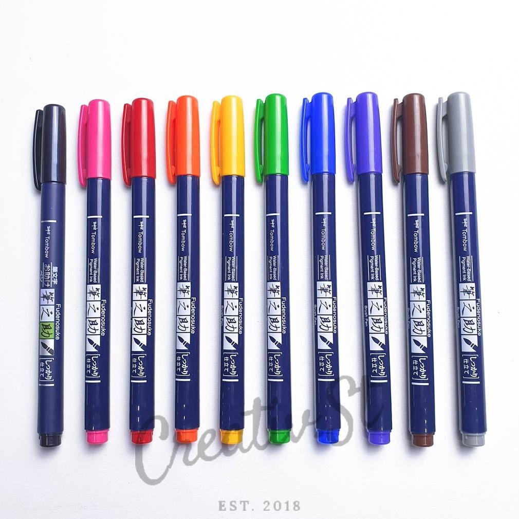 

TOMBOW Fudenosuke Brush Pen Hard Tip Spidol Kaligrafi DiM