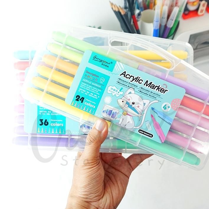 

Giorgione Acrylic Marker Spidol Akrilik Water Based 12 24 36 Warna G-AM-MK DiM