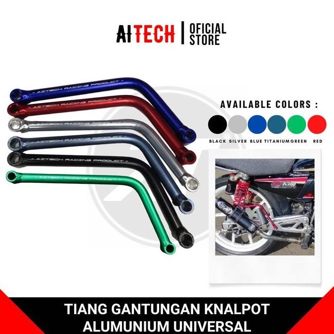 TIANG KNALPOT L AITECH BRACKET KNALPOT UNIVERSAL MATIC NINJA