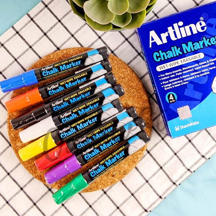 

ARTLINE Spidol Papan Tulis Kaca Akrilik Erasable Liquid Chalk Pen Marker Epw-4 DiM