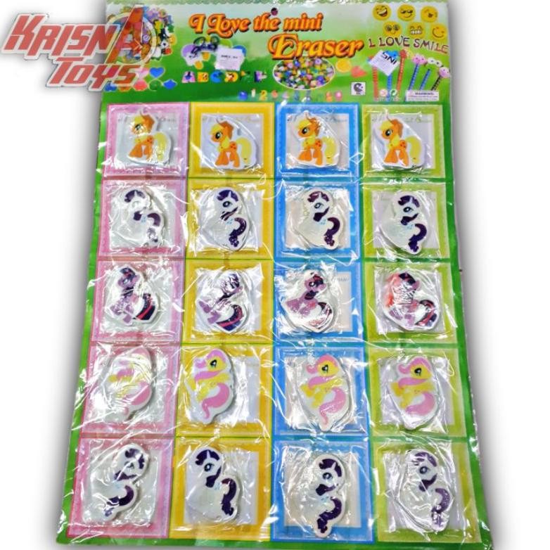 

PENGHAPUS KARAKTER KUDA PONI/THE LITLLE PONI/STIP ERASER isi 20 pcs/Lembar DiM
