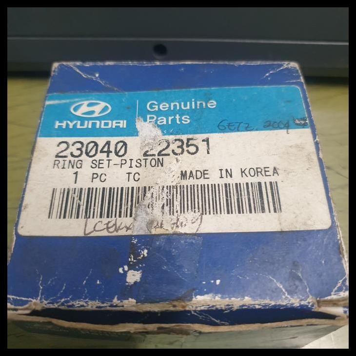 GRATIS ONGKIR RING SET PISTON HYUNDAI GETZ 1,3 23040-22351 ORIGINAL