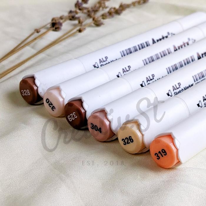 

ARRTX Dual Tip Marker Skin Tone Set 6 Spidol Warna Kulit DiM