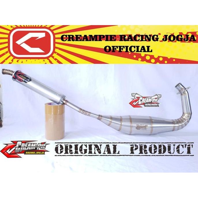 KNALPOT RACING CREAMPIE NS2 NINJA R SS FULL STAINLESS ORIGINAL
