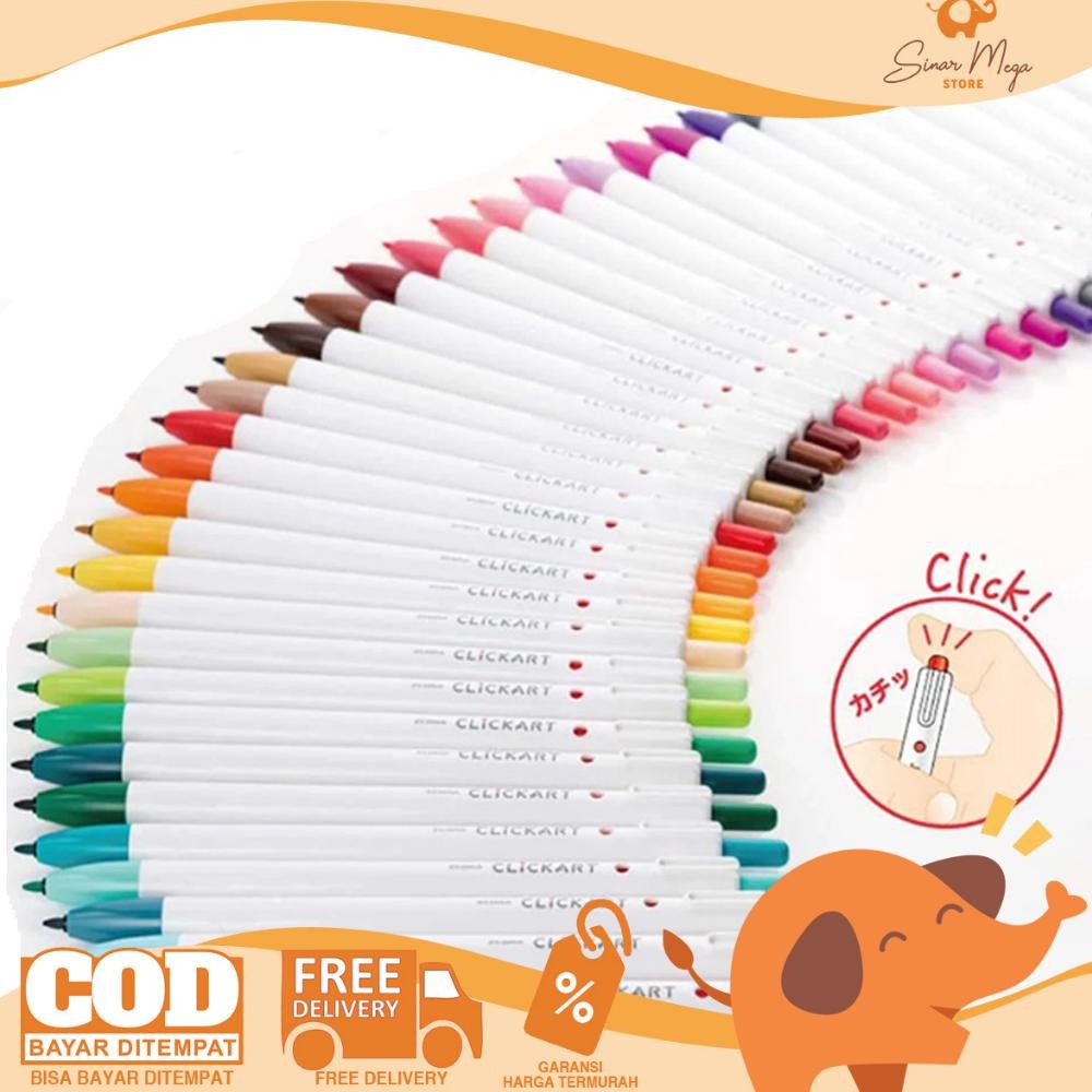 

Zebra Click Art Retractable Marker Pen Colors 0.6mm / Water based marker PART 1 DiM