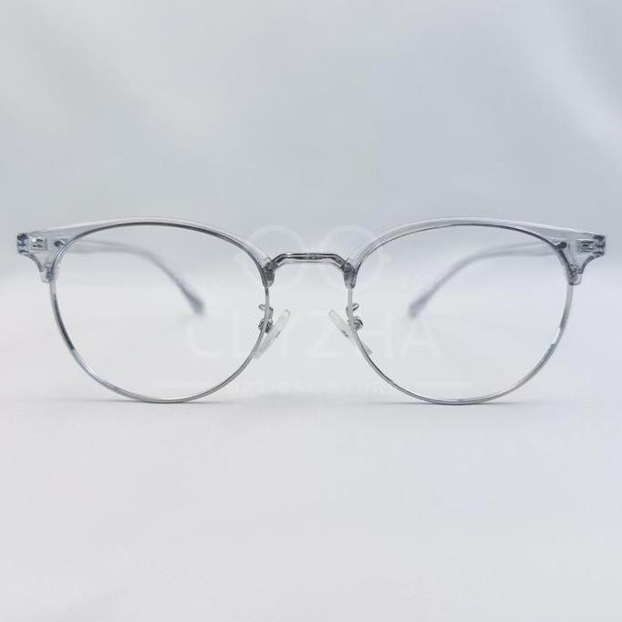 (3Uy 1 6Et 1) Kacamata Tangkai Lentur Wanita/Pria Cl62I4 Bingkai Penuh Frame Plastik Besi Eyewear Gl