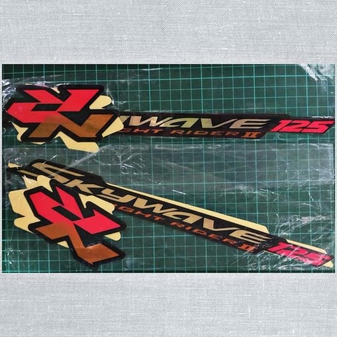 Sticker Striping Ori Standar Skywave 125 Nr 2 Night Raider - Mocca Baru