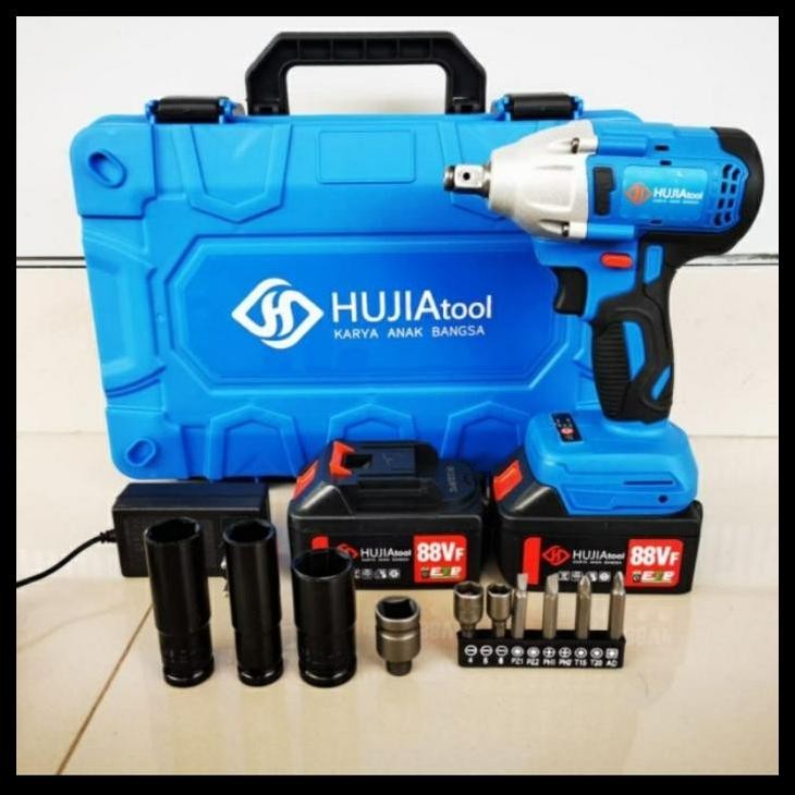 TERMURAH HUJIA PRO 2221 BOR PEMBUKA BAUT 88 VOLT IMPACT WRENCH CORDLESS