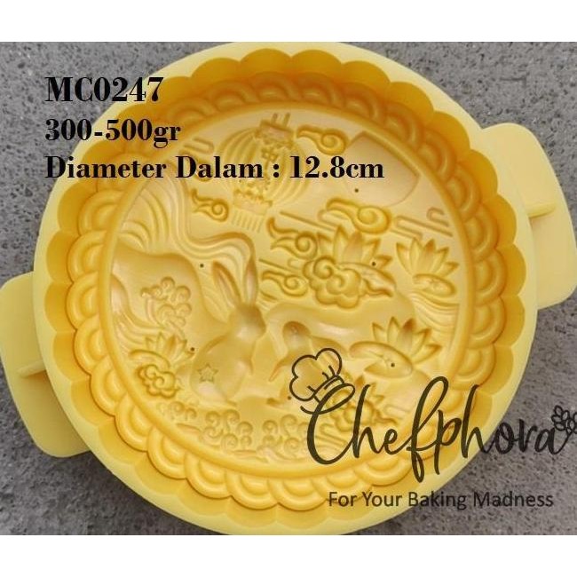 Cetakan Mooncake Jumbo Kue Bulan Satru 300gr-500gr Kelinci MC0247