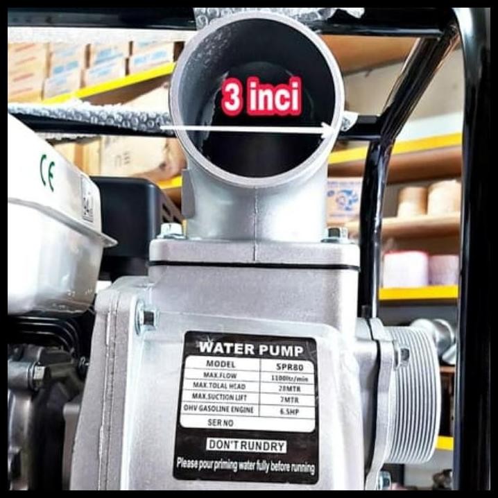 BEST DEAL MESIN POMPA AIR IRIGASI / ALKON 3 INCH SUPRA WATERPUMP BENSIN SEDOT 