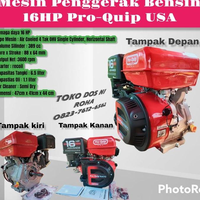 Mesin Penggerak Serbaguna 16Hp Qx-390 Bensin Putaran Cepat 3600Rpm
