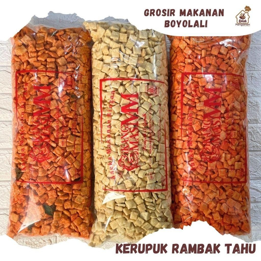

LM Kerupuk Rambak Tahu 1 KG Camilan Medan Original Balado Pedas Daun Jeruk