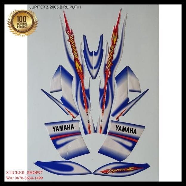 GRATIS ONGKIR (ORI) STRIPING YAMAHA JUPITER Z CW  2005 PUTIH BIRU KUALITAS ORIGINAL 