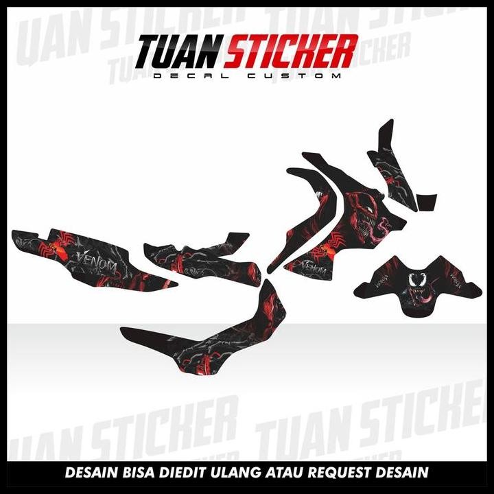 DISKON (PREMIUM) STICKER STRIPING DECAL HONDA ADV 150 RED VENOM 