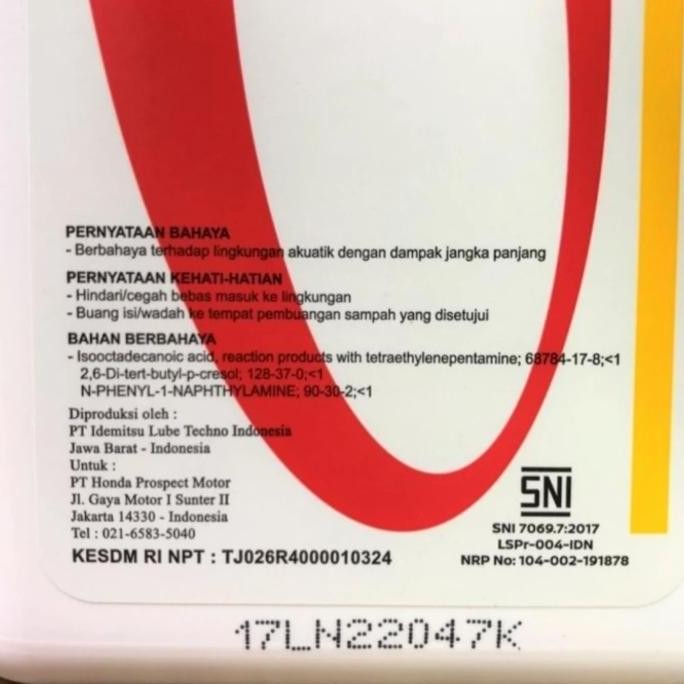 baru Oli Matic Honda ATF Z1 Original