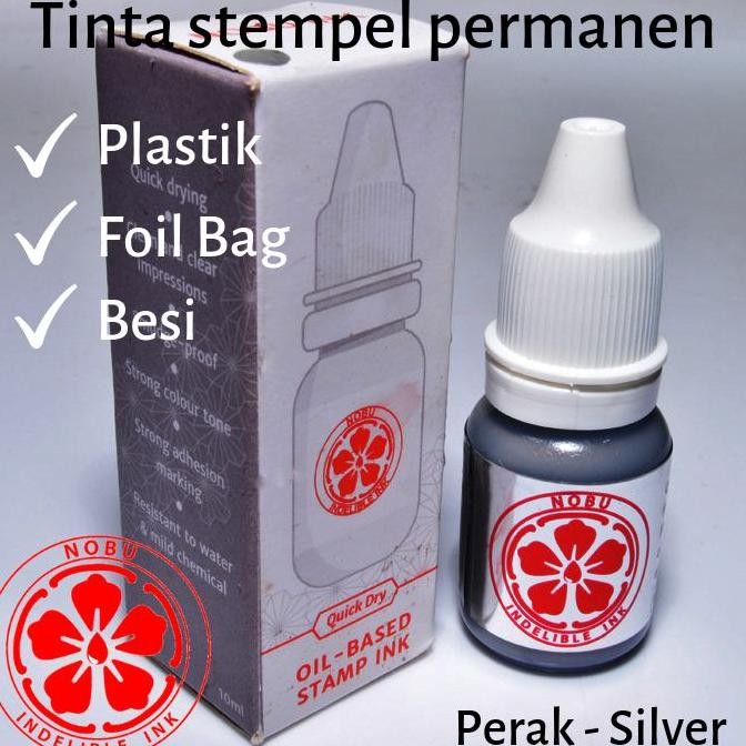 

Nobu Ink - Tinta Stempel Permanen Warna Silver, Perak, Gold, Emas murah