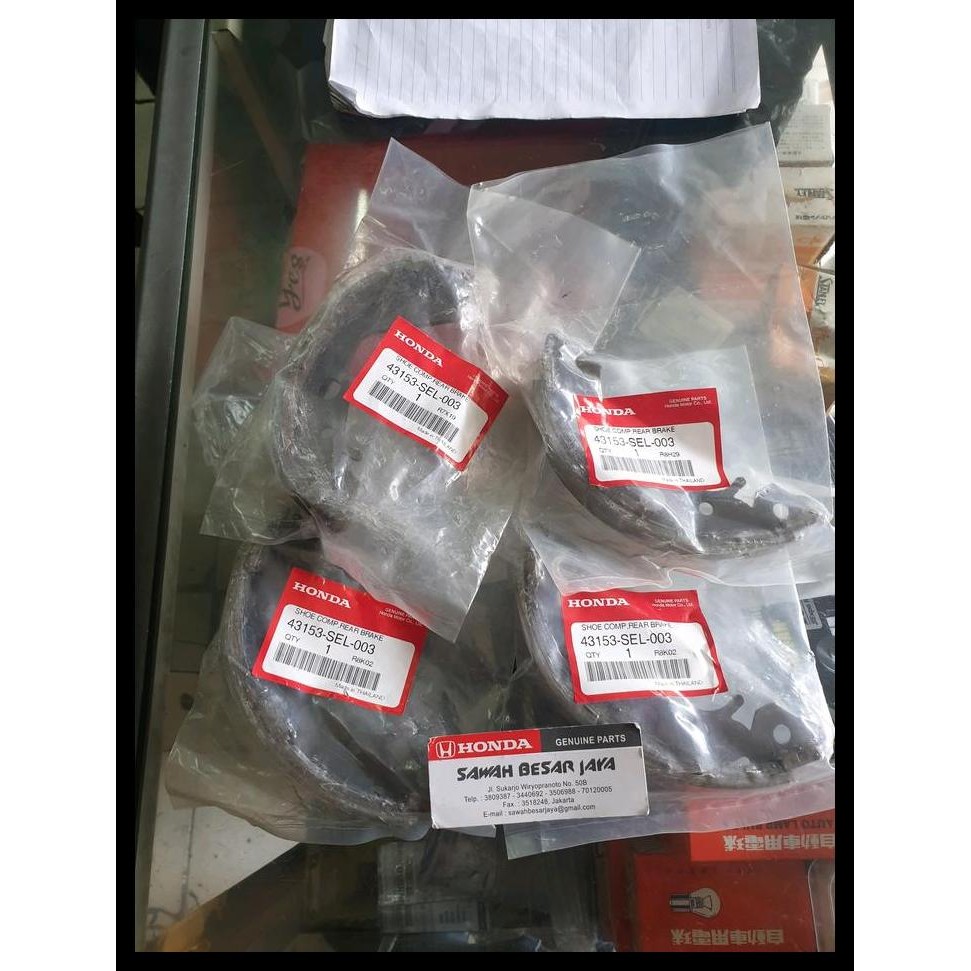TERBARU BRAKE SHOE - TROMOL KAMPAS KANVAS REM TANGAN BELAKANG HONDA CITY GD8 IDSI 2003 2004 2005 200