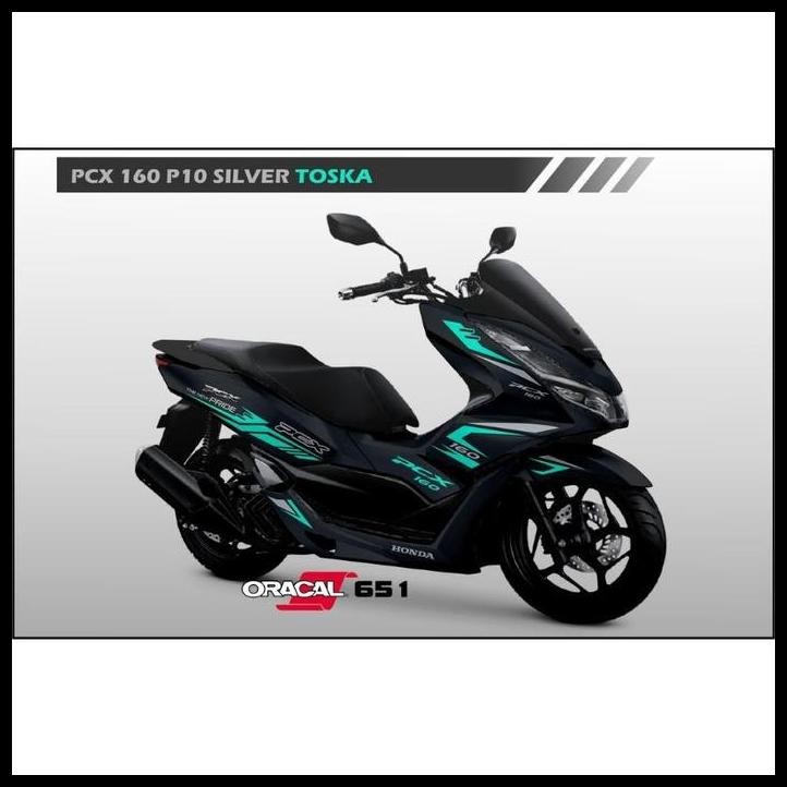 BEST DEAL STICKER CUTTING STRIPING HONDA PCX 160 HITAM SPORTY TOSCA 