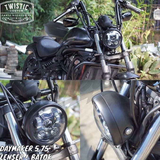 Daymaker 5.75 inch inchi Lenser Lampu LED Import Motor Paket Batok