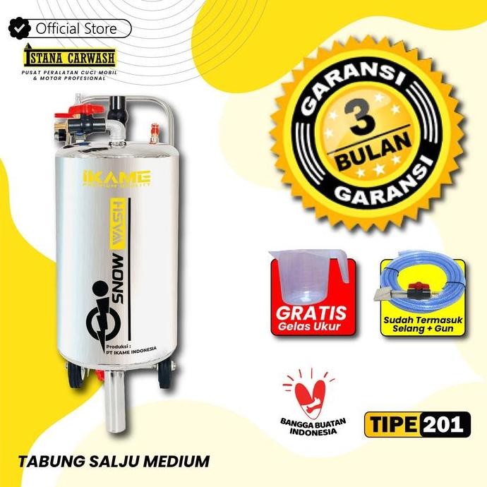 Tabung Snow Wash / Tabung Salju 20 Liter Stainless 201 Ikame