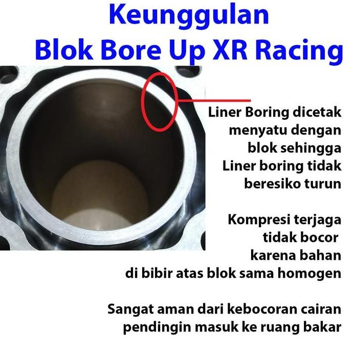 Paket Blok Bore up Vixion 62 mm Blok Bore up Jupiter MX 62 mm Old