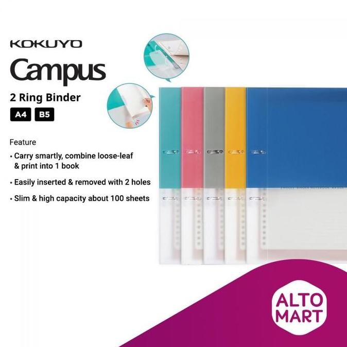 

TERLARIS - KOKUYO Campus 2 Ring File Binder Notebook Loose Leaf A4 B5