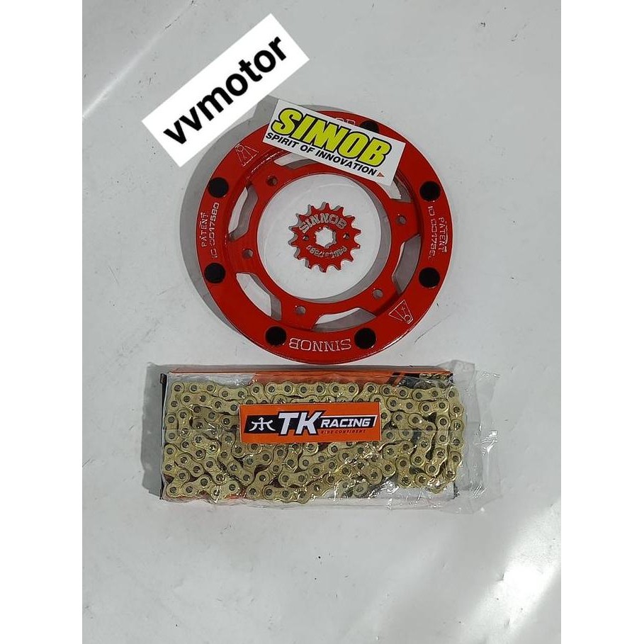 KOMPLET SEPAKET GEAR SINNOB RANTAI TK RACING R 15 NEW V3 DAN VIXION R