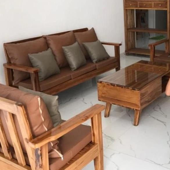 Kursi Tamu Minimalis Kayu Jati 321 Meja Tamu Jati Mewah