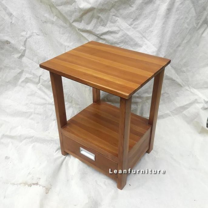 Meja Sudut - Lamp Table - Meja Kamar - Side Table Kayu Jati