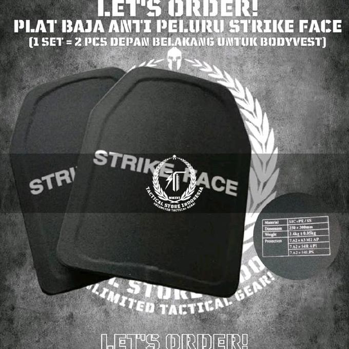 Kevlar Baja Bodyvest - Plat Keramik Untuk Rompi Level 4 - Strike Face