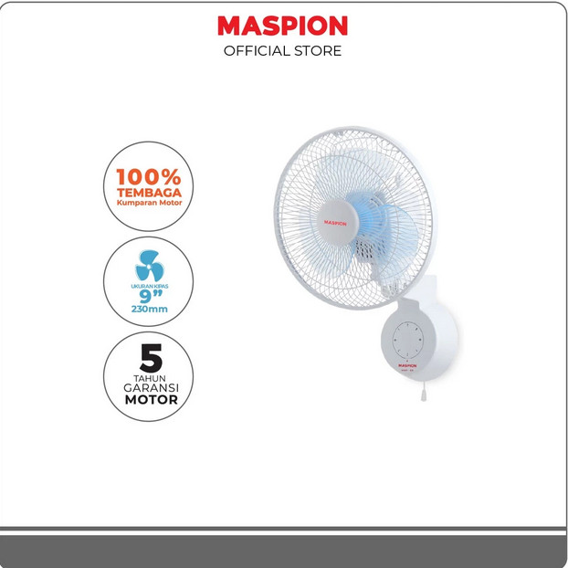Maspion Wall Fan Kipas Angin Dinding 9 Inch MWF-23 / Kipas Angin Dinding Maspion