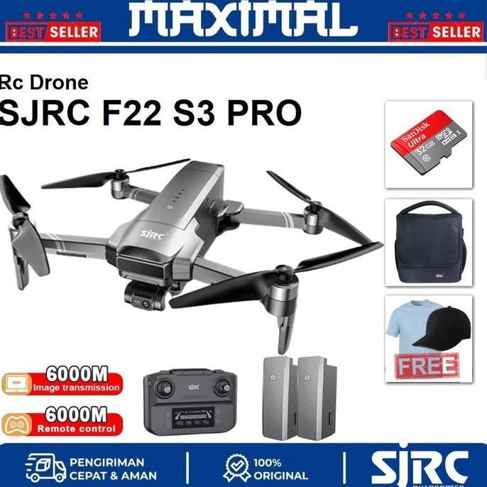Drone SJRC F11S 4K PRO+ 6KM GPS 2Axis Gimbal 4K Kamera Versi Baru Upgrade SJRC F11S 4K PRO 3KM