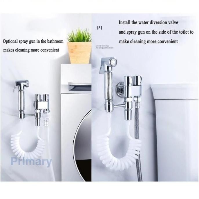 Paloma Hardcore - Stop Kran 2 Cabang 2 Switch Keran Stainless Alloy Engkol Closet Bidet