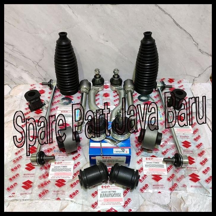 TERMURAH PAKETAN KAKI KAKI DEPAN TIE ROD RACK END LINK STABILIZER KARET STABIL BUSHING ARM SET BALL 