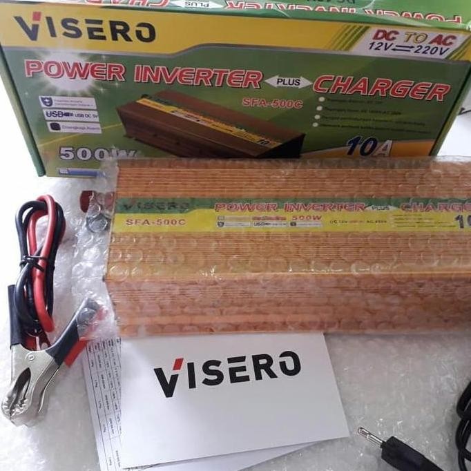 visero sfa-500c power inverter 500w plus charger 10a murah