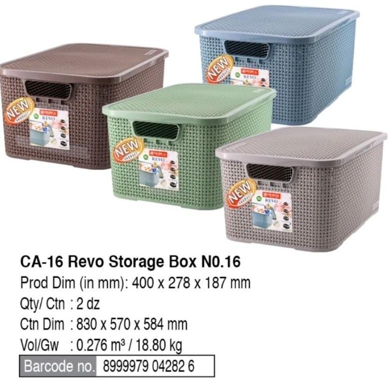 Keranjang plastik serbaguna/revo box no.16 (16 liter)lion s