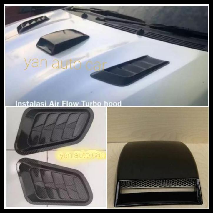 DISKON PAKET AIR FLOW / AIR SCOOP MINI SEDAN CORONA CARBON 3 PCS VARIASI KAP MESIN 