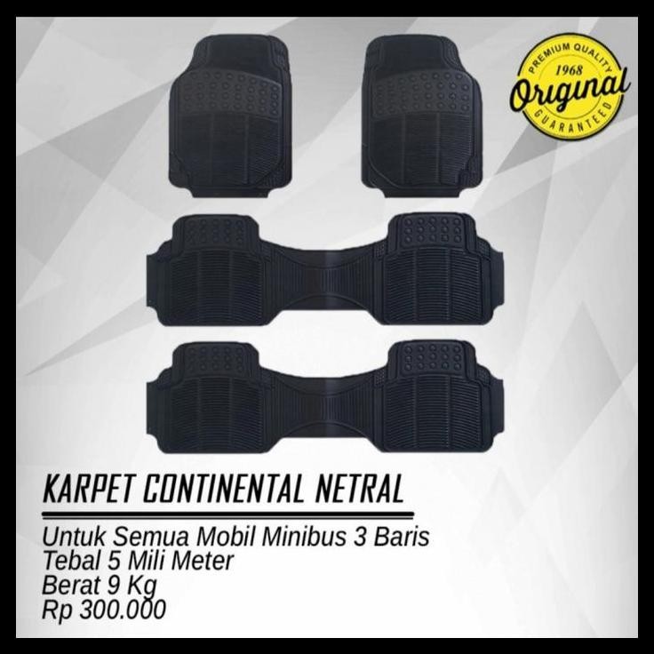 DISKON KARPET 3 BARIS 4 PCS MOBIL LUXIO KARPET CONTINENTAL UNIVERSAL 