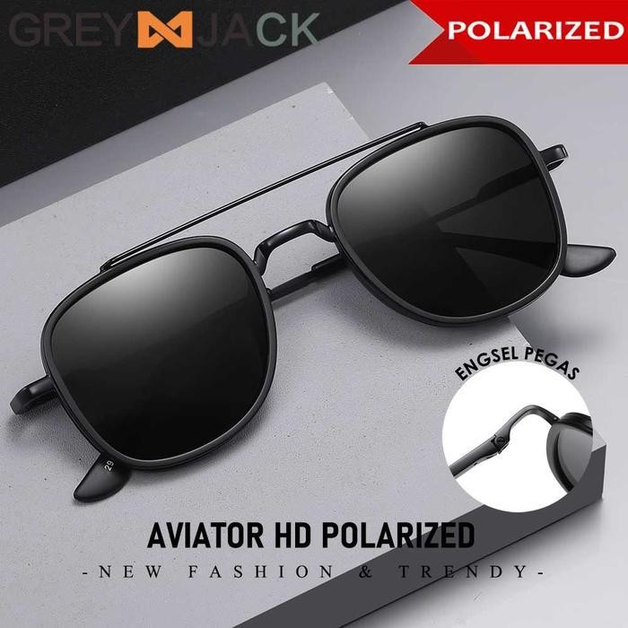 Grey Jack Kacamata Sunglasses Polarized Model Aviator Kotak Fashion Pria Wanita Anti Silau Uv400 629