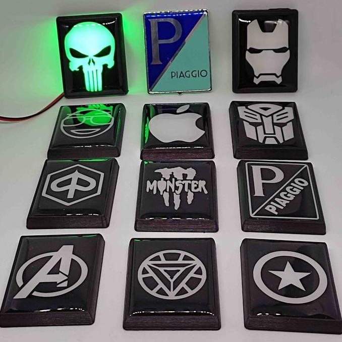 Emblem Led Vespa Matic Emblem Dasi Depan Vespa Matic Logo led Apple
