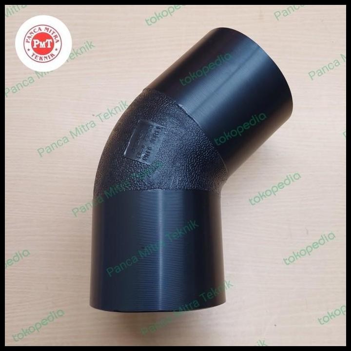 TERMURAH ELBOW HDPE 45 6" INCH (160MM) PN16 / ELBOW BUTT FUSION HDPE 