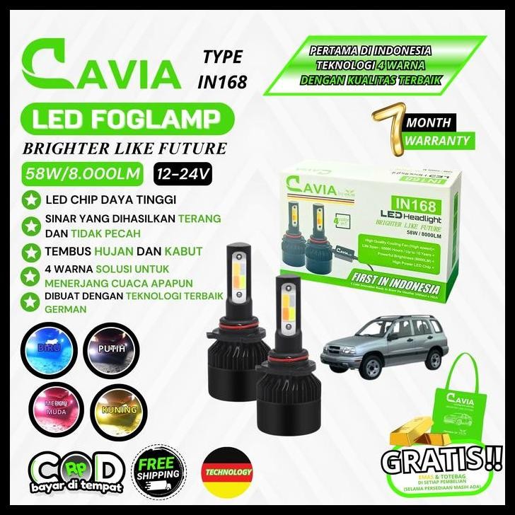 TERBARU CAVIA-LAMPU LED FOGLAMP 4 WARNA SUZUKI ESCUDO 1.6 TEMBUS KABUT & HUJAN