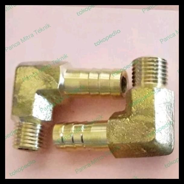 TERMURAH NEPEL SELANG L DRAT LUAR 1/2" SELANG 3/8" INCH 