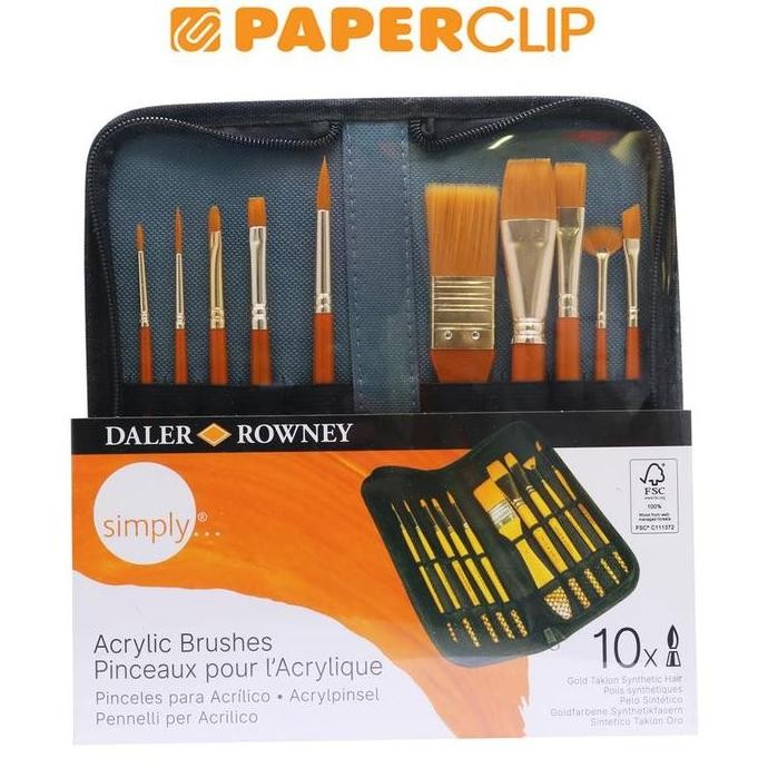 

Kuas Lukis / Brush Simply Acrylic Gold Taklon 10Pc 216929010